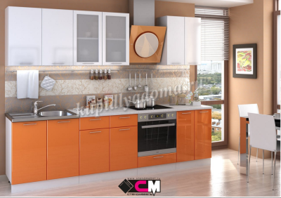 Шкаф верхний ШВС 500 Кухня Ксения (Оранжевый глянец)