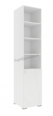 Шкаф комбинированный Абрис 332.21.03 (Белый глянец)