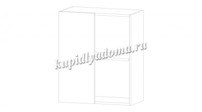 Шкаф верхний угловой со стеклом ШВУС 600 Кухня Ривьера (Ясень шимо светлый)