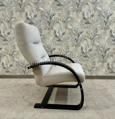 Кресло для отдыха Неаполь Модель 4 (Венге/Ткань бежевый Velutto 04)