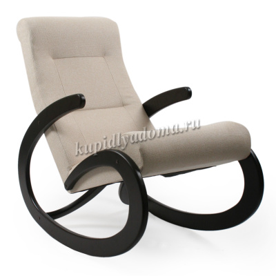 Кресло-качалка Неаполь Модель 1 (Cерый ясень-эмаль/Ткань Темно-серый Verona Antrazite Grey)